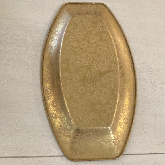 Vintage Blue and Gold Glass Creamer and Sugar Set - Picture 12 of 13